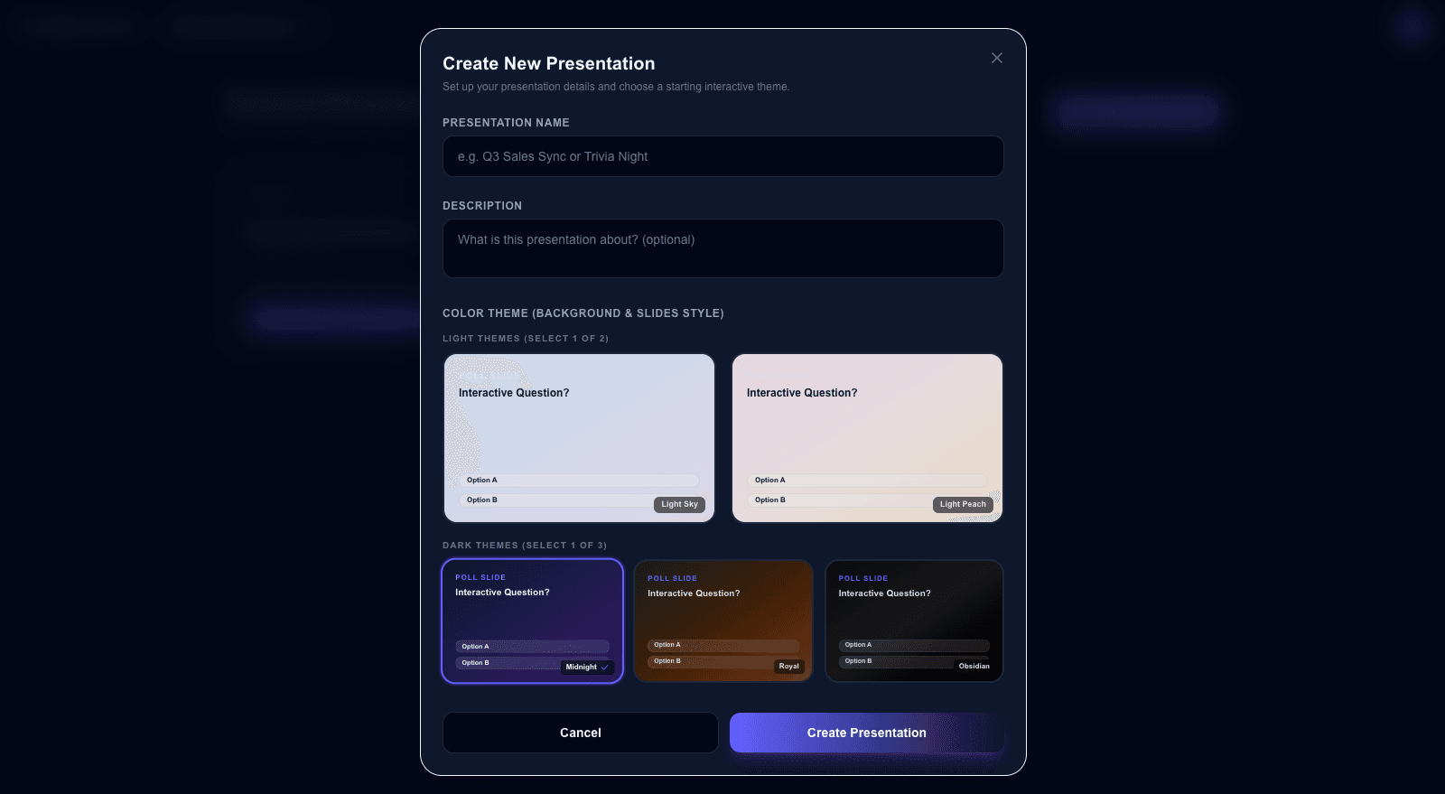 Create presentation